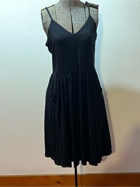 Rachel Zoe Black Spaghetti Strap V-Neck Mini Dress